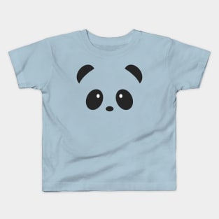 Cute Black Panda Design Kids T-Shirt